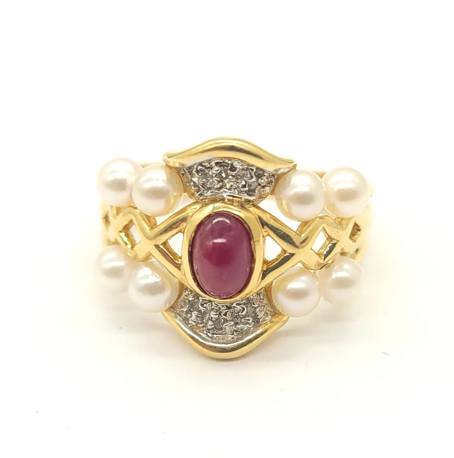 New Ruby and Pearl Ring