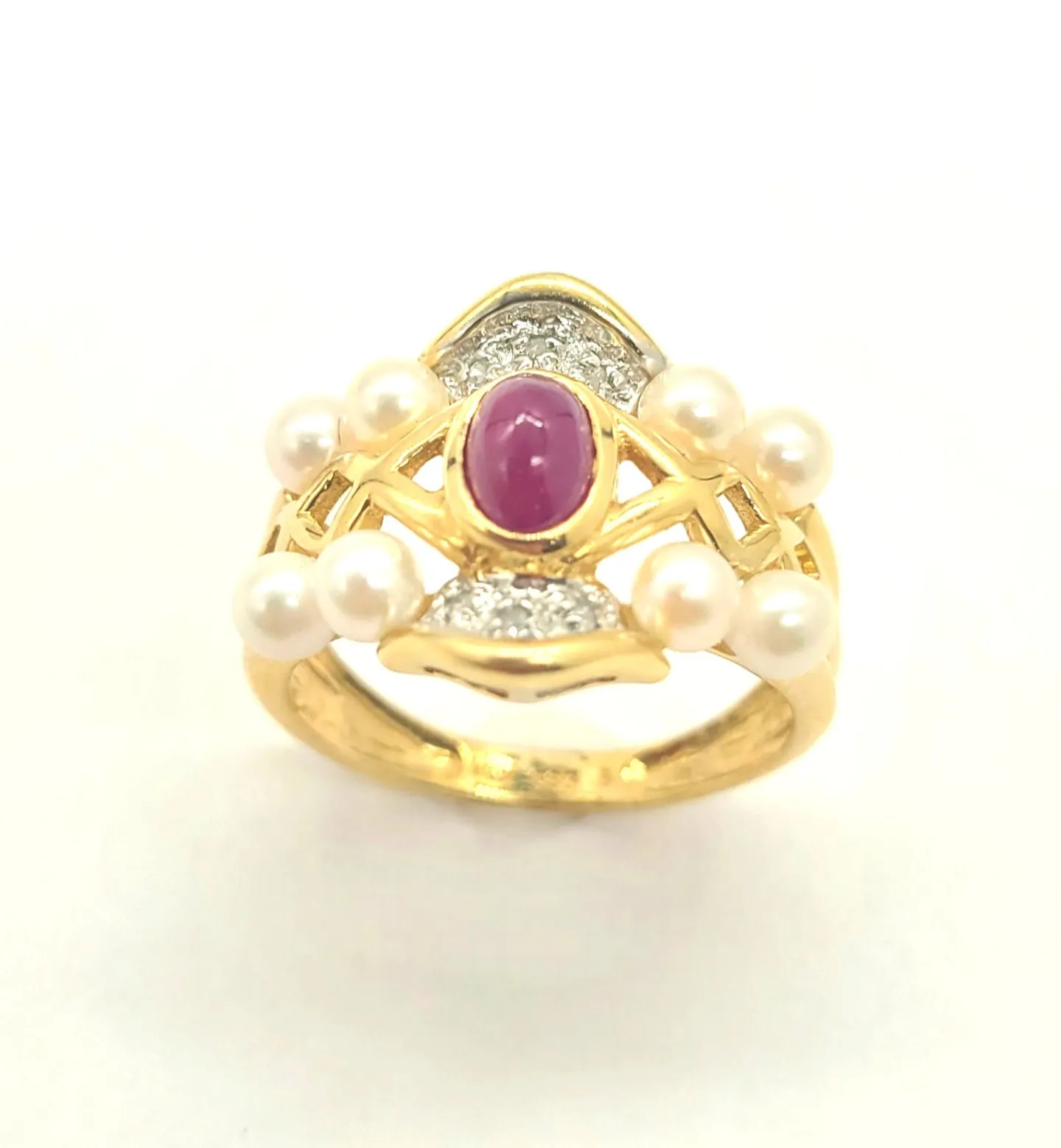 New Ruby and Pearl Ring