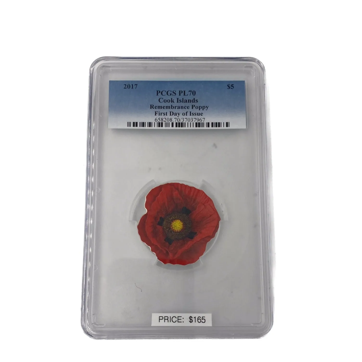 PCGS PL70 Cook Islands Remembrance Poppy