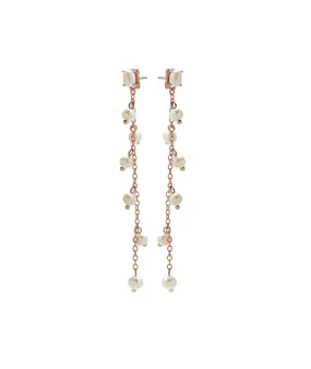 Pura Vida Earrings Rose Gold Pearl Waterfall