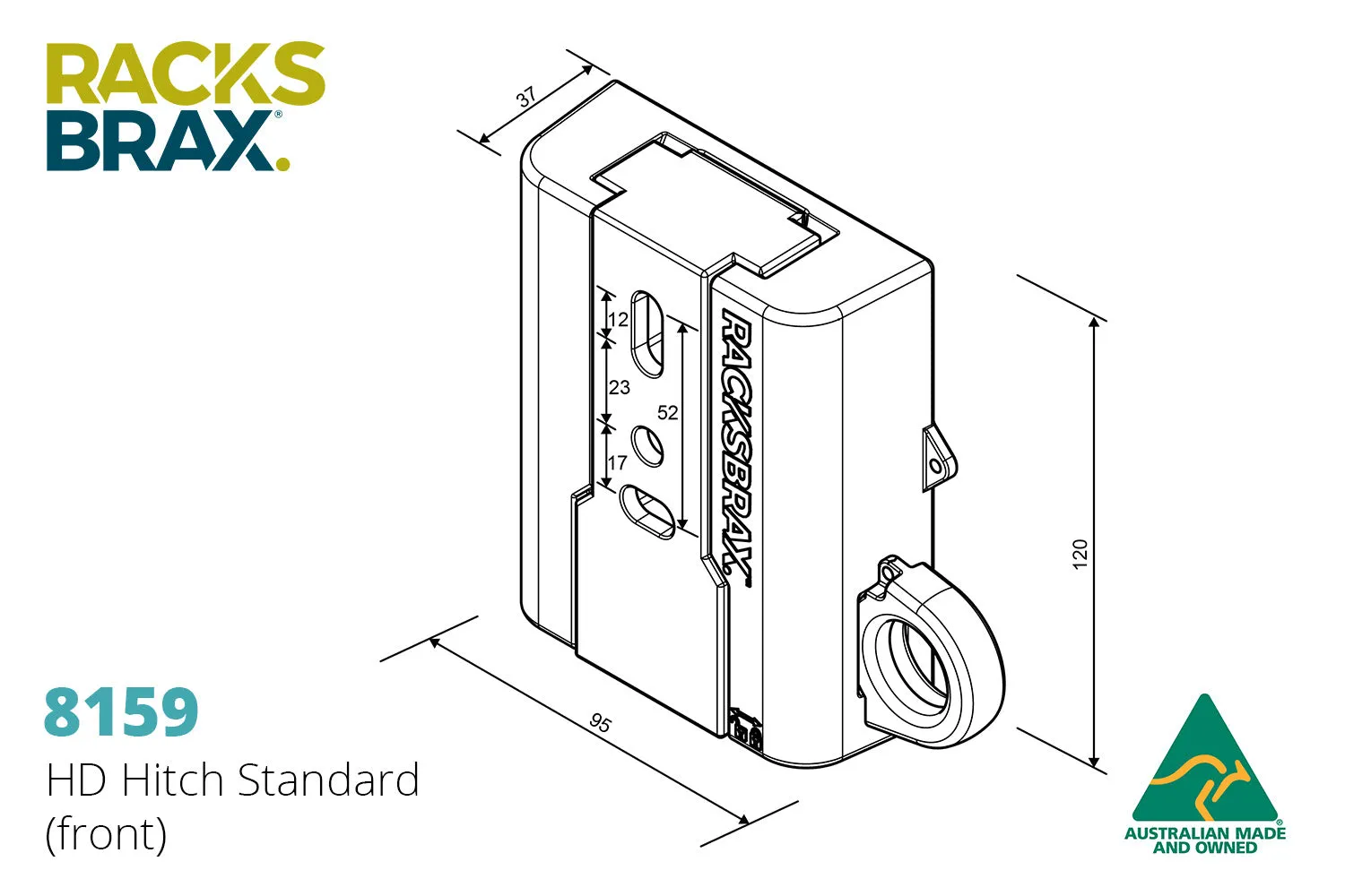 Quick Release Awning Brackets (HD HITCH Racks Brax)