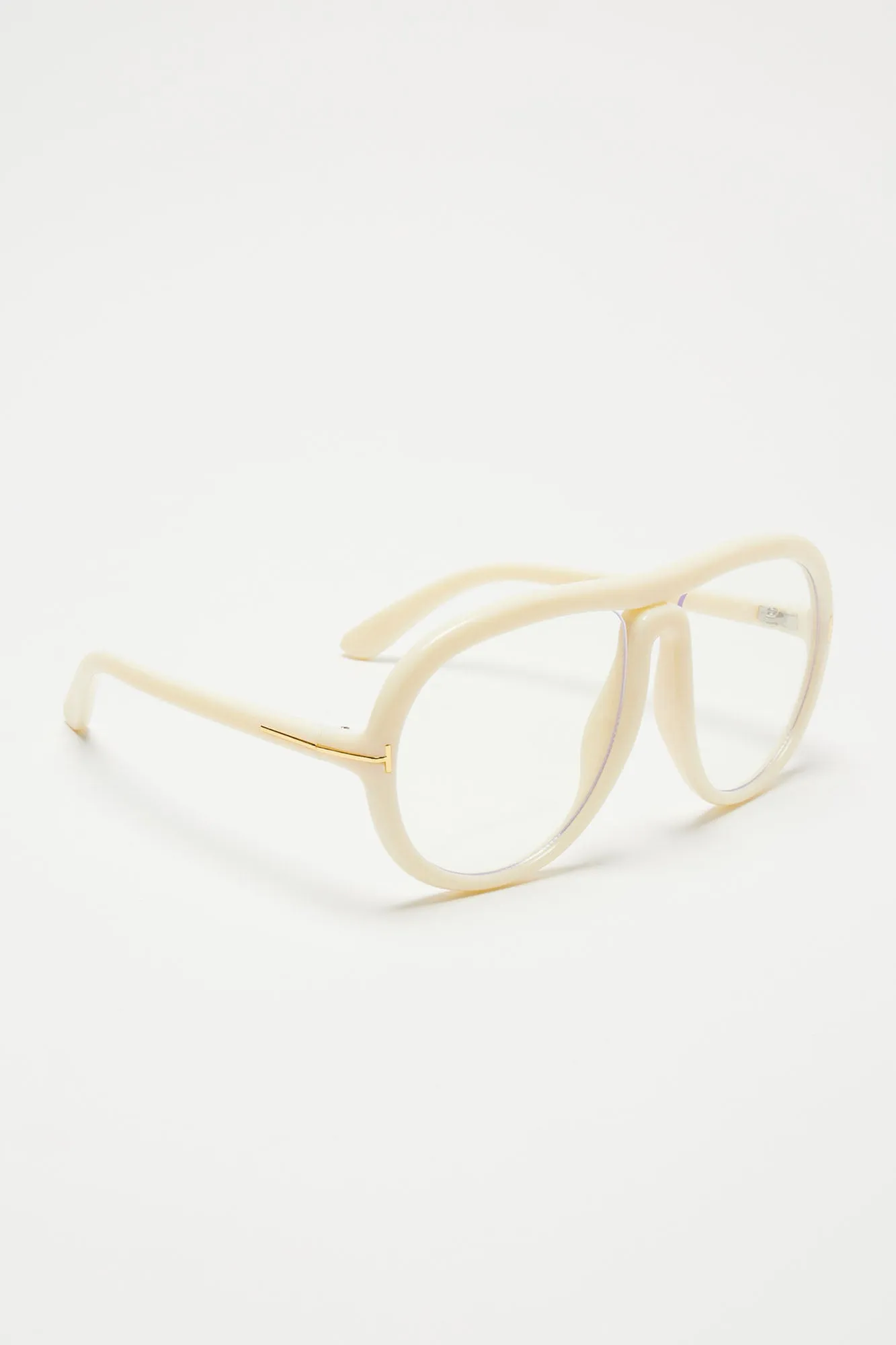 Retro Look Sunglasses - Ivory