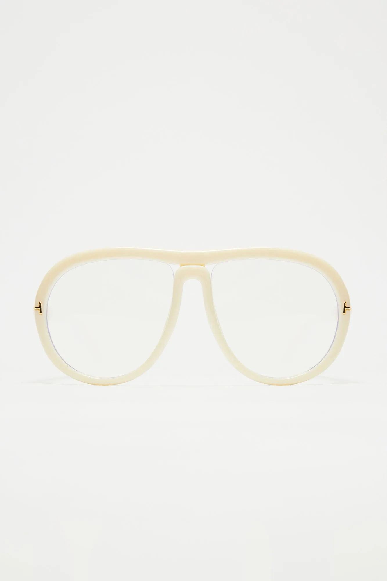 Retro Look Sunglasses - Ivory