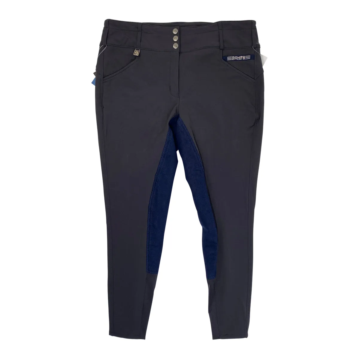 Romfh Champion Full Seat Breech in Grey/Ink Blue - Women's 34R