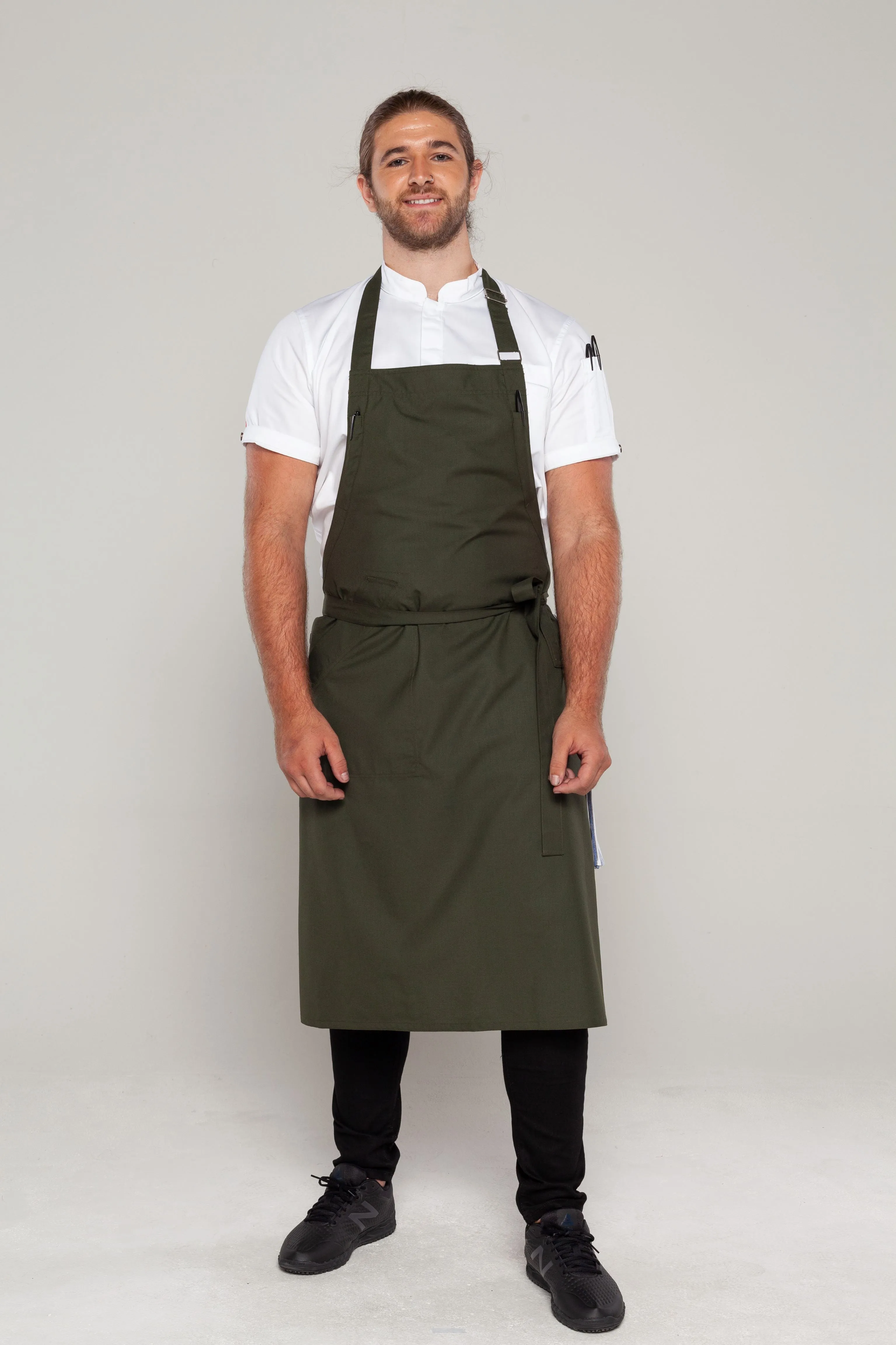 Ross Dark Green bib Chef Apron Large Size