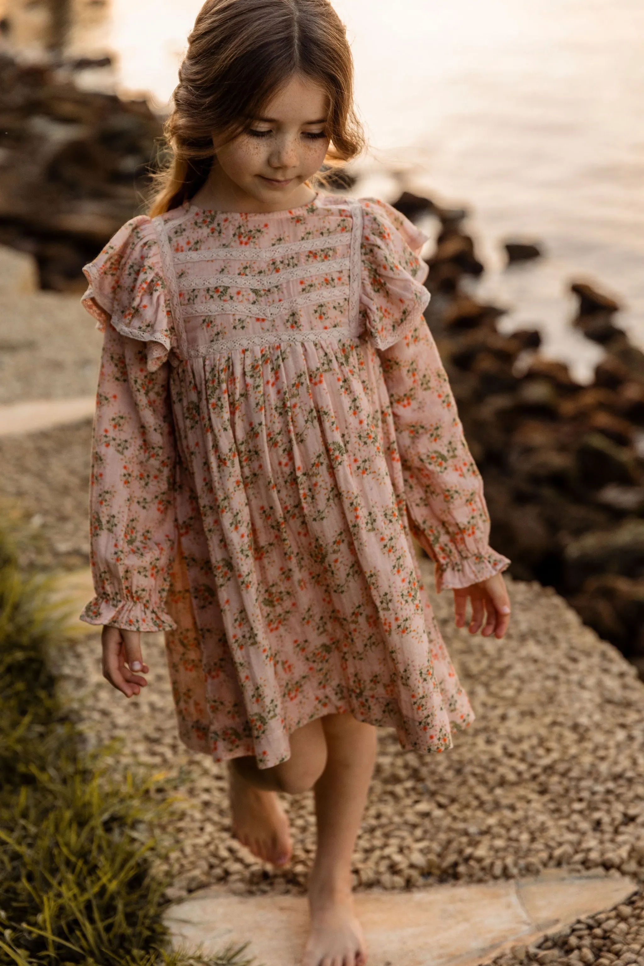 Sibella Dress - Baby Blooms