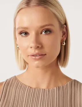 Signature Larisa Thick Mini Hoop Earrings