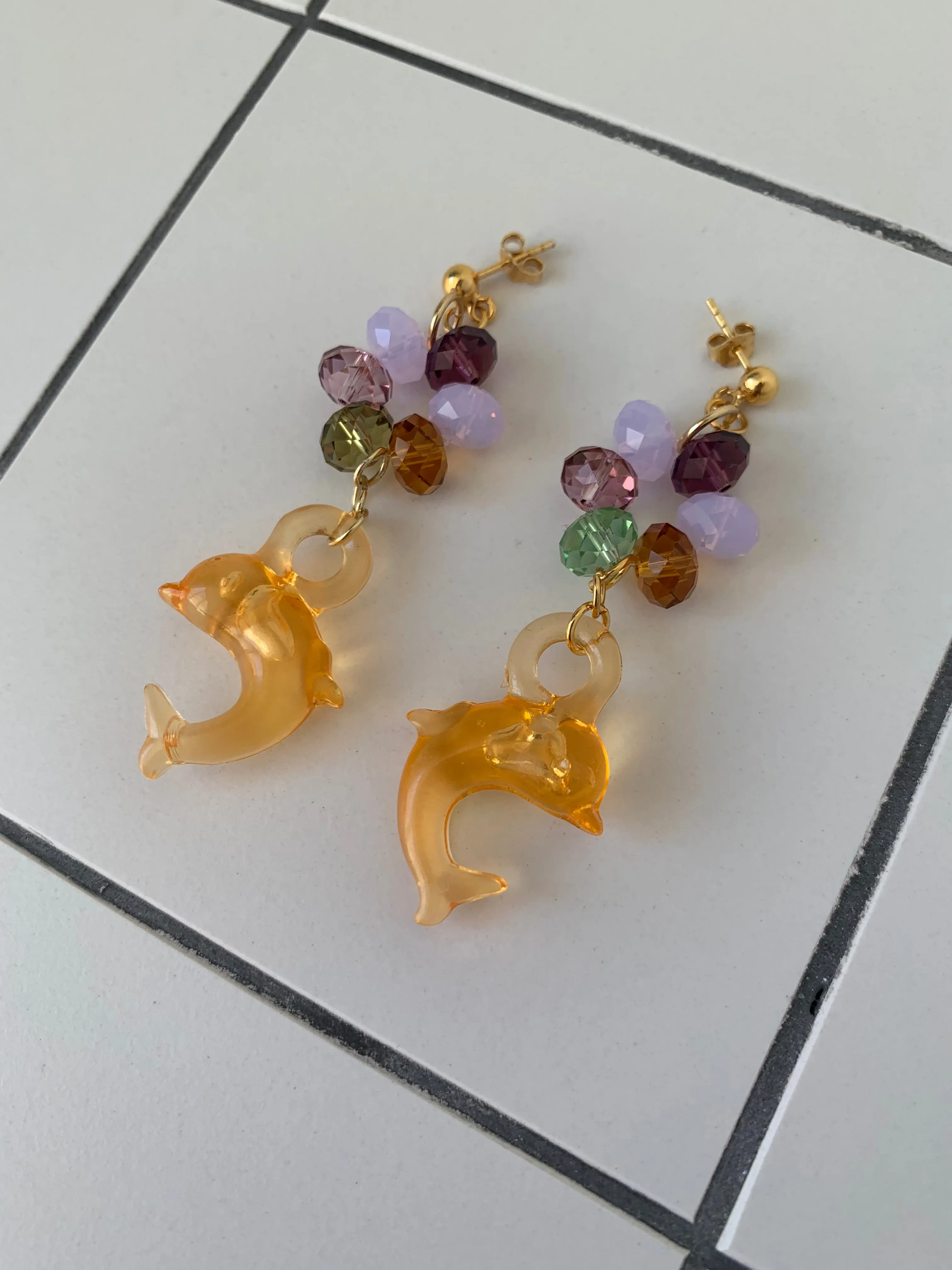 SWAROVSKI DOLPHINS EARRINGS