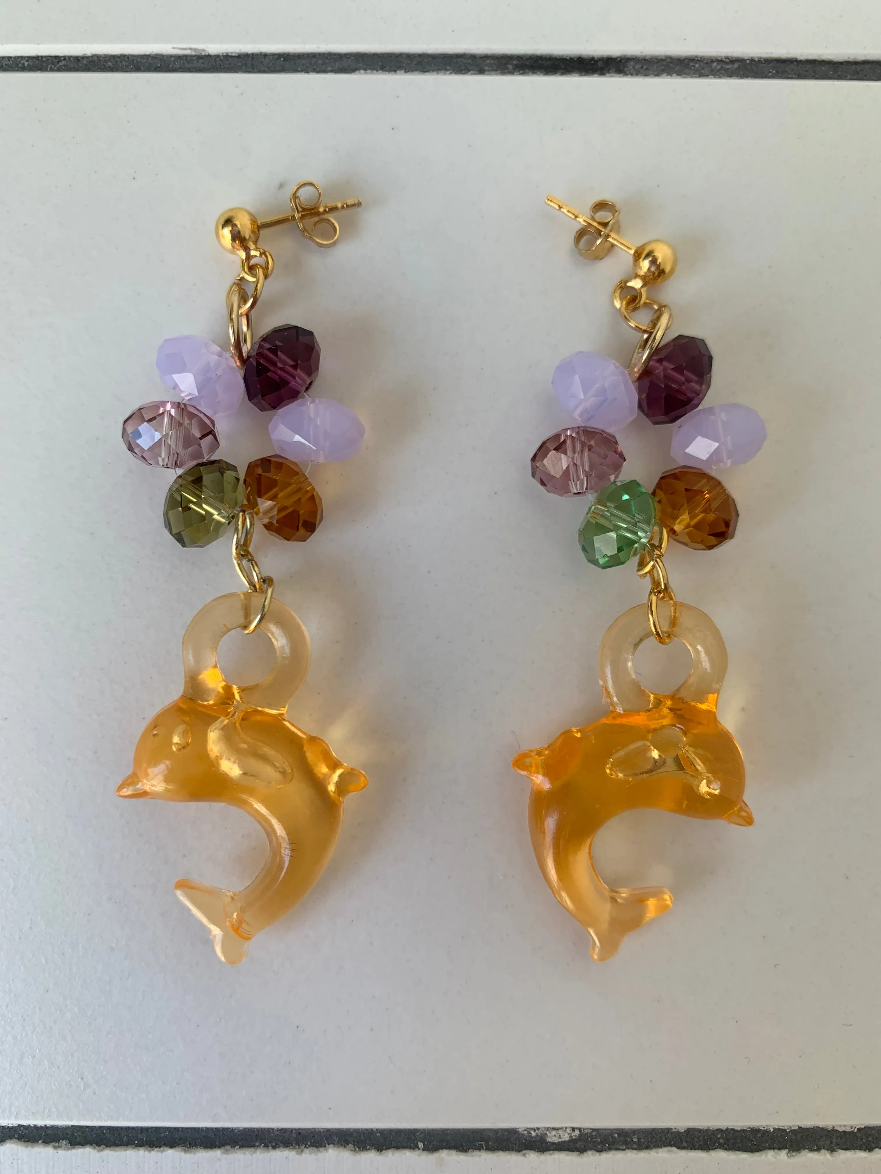 SWAROVSKI DOLPHINS EARRINGS