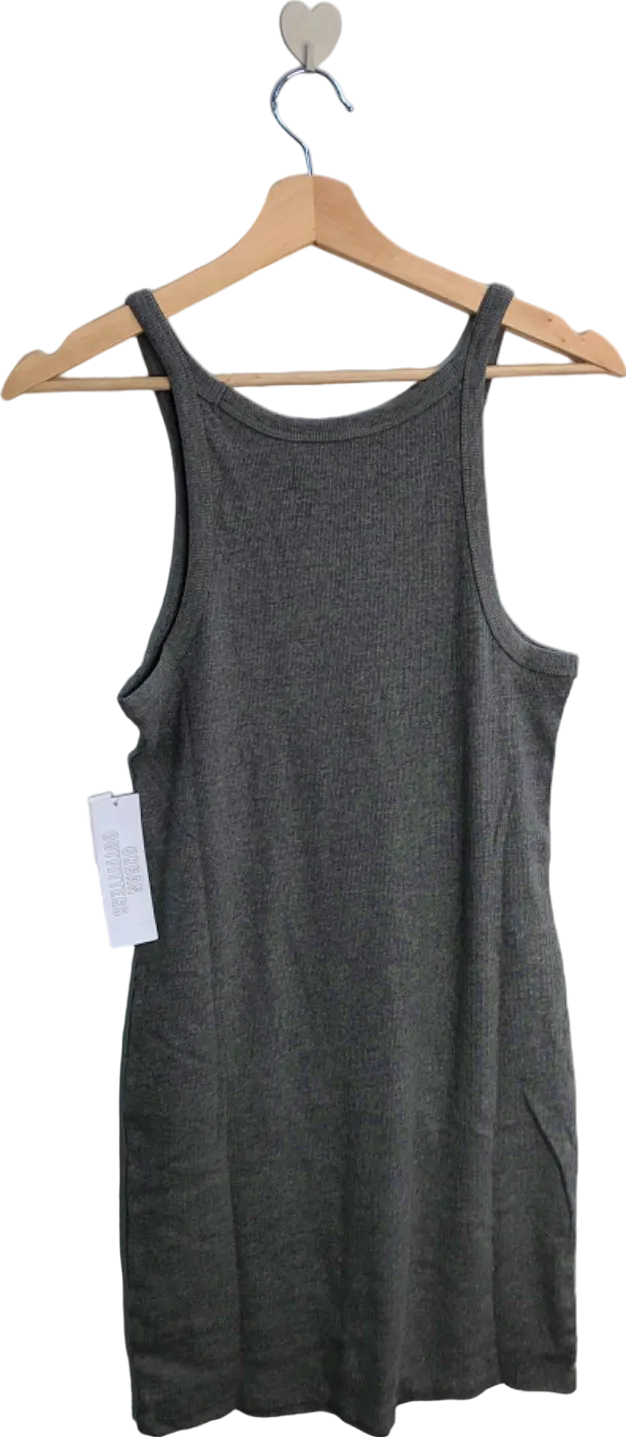 Urban Outfitters Grey Ribbed Mini Dress UK Size L