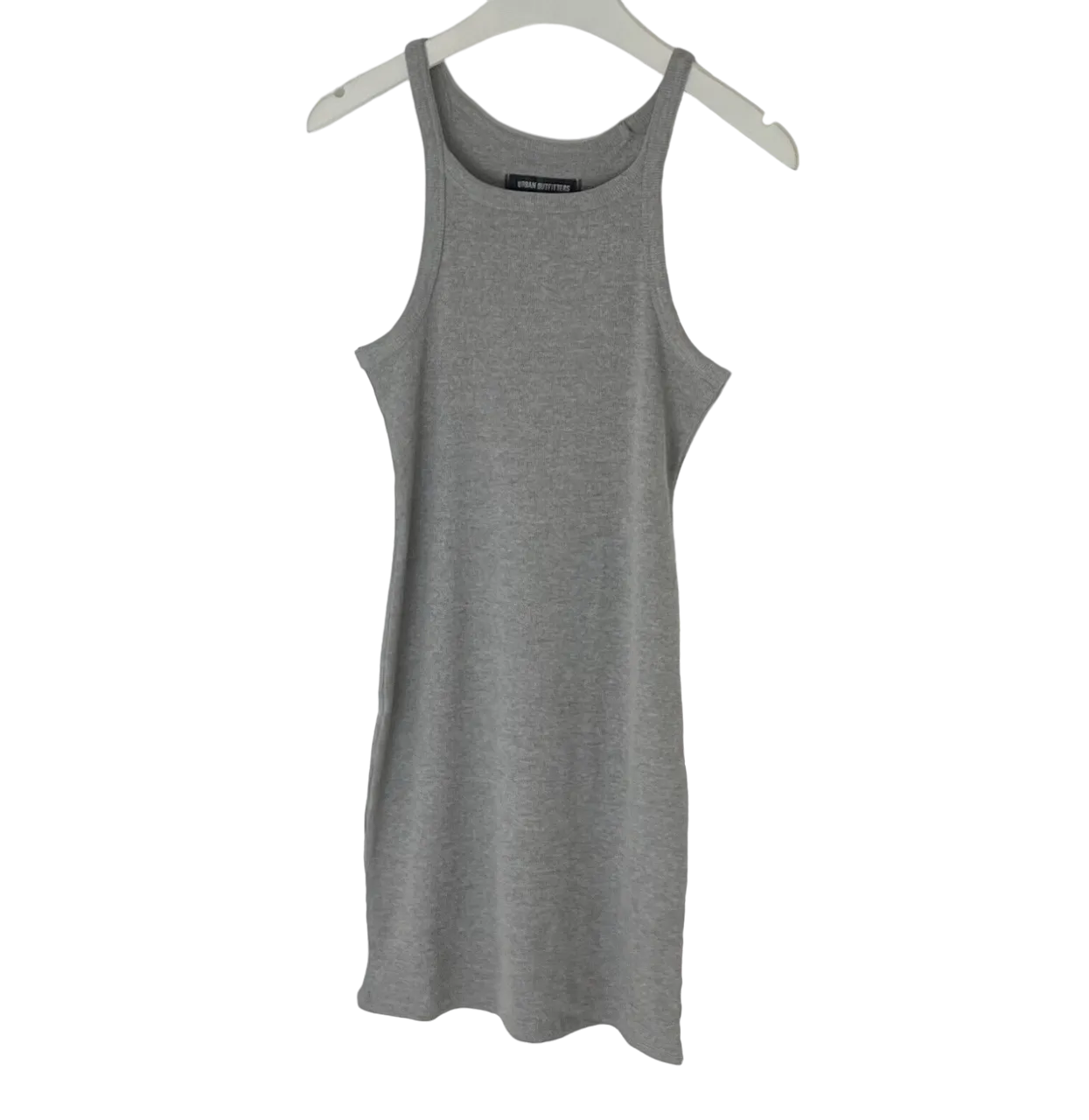 Urban Outfitters Grey Ribbed Sleeveless Mini Dress UK L