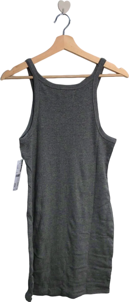 Urban Outfitters Grey Ribbed Sleeveless Mini Dress UK L