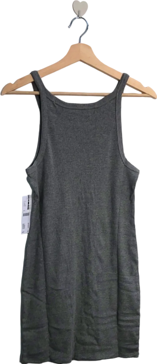 Urban Outfitters Grey Ribbed Sleeveless Mini Dress UK L