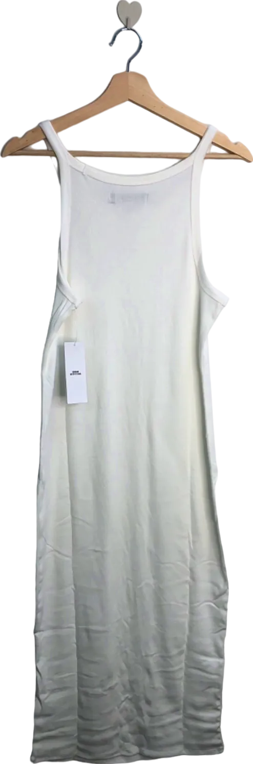 Urban Outfitters White Ribbed Sleeveless Dress XL UK