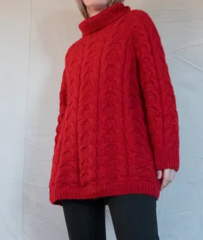 Vintage EXPRESS Chunky Cable Knit Sweater (S/M)