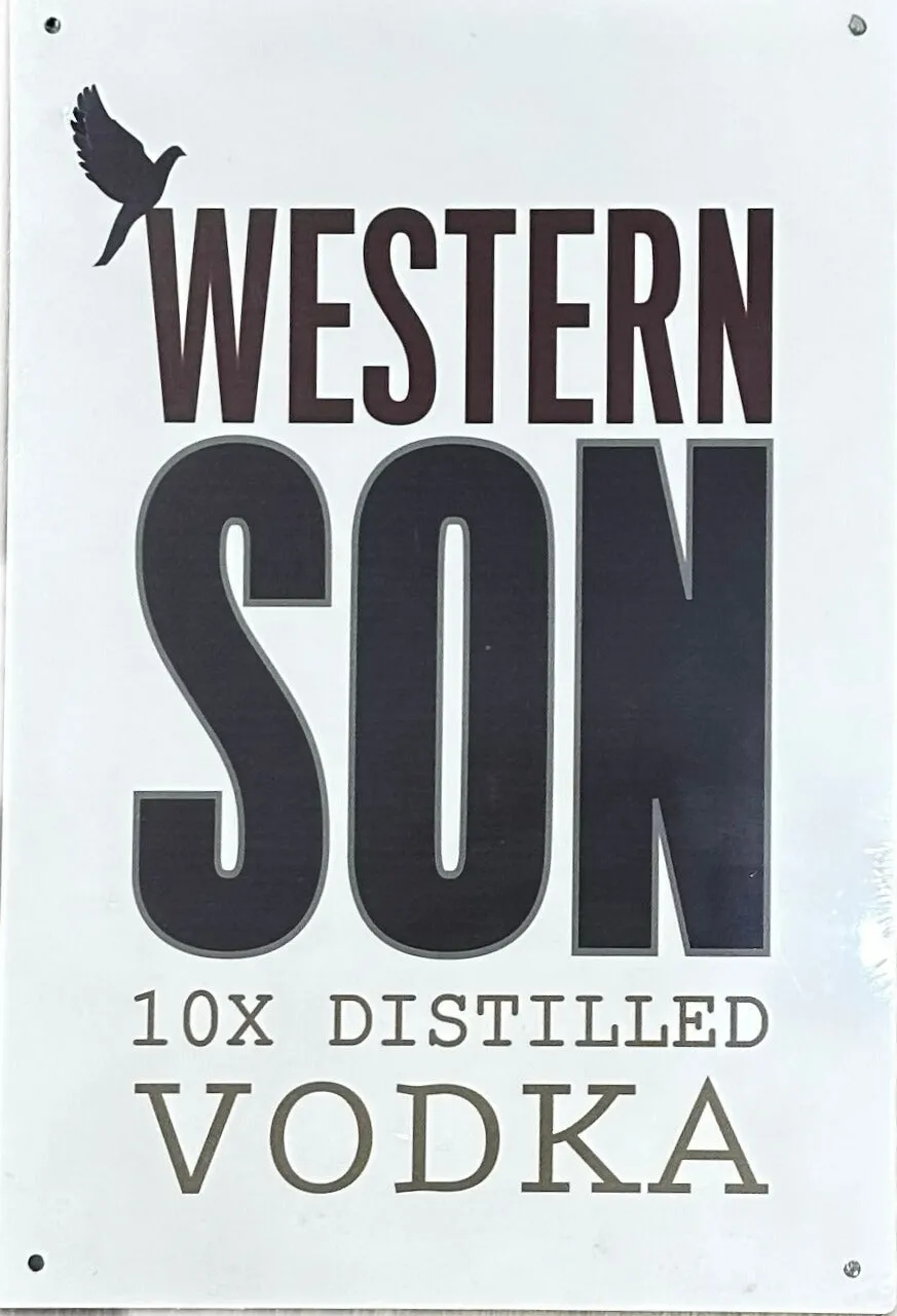 Western Son Vodka Metal Sign/Wall Art